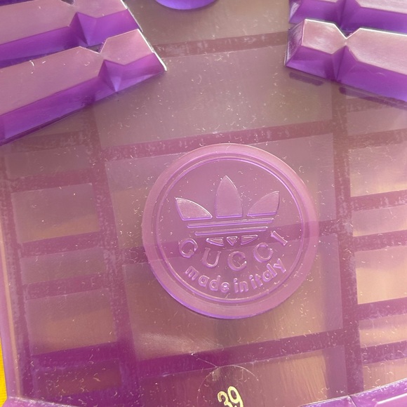 Gucci X Adidas, rubber slides new with tags - Picture 7 of 8